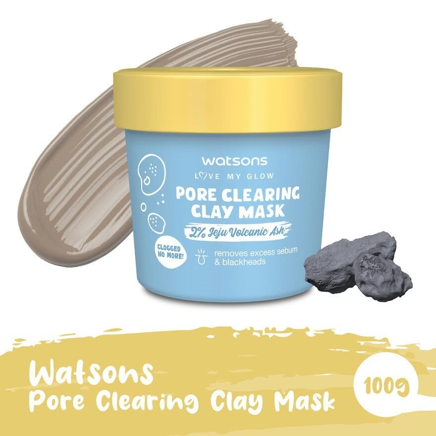 Watsons Love My Glow Pore Clearing Clay Mask with 2% Jeju Volcanic Ash 100g