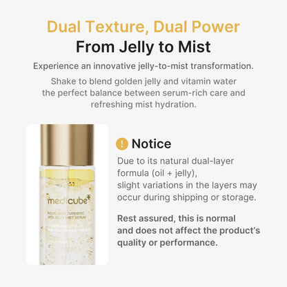 MEDICUBE JELLY MIST  KOJIC ACID TURMERIC SERUM
