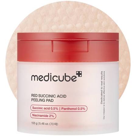 MEDICUBE TONER PADS RED SUCCINIC ACID PANTHENOL FACIAL PEELING PAD