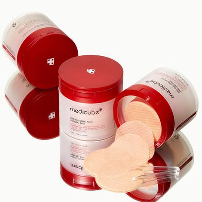 MEDICUBE TONER PADS RED SUCCINIC ACID PANTHENOL FACIAL PEELING PAD