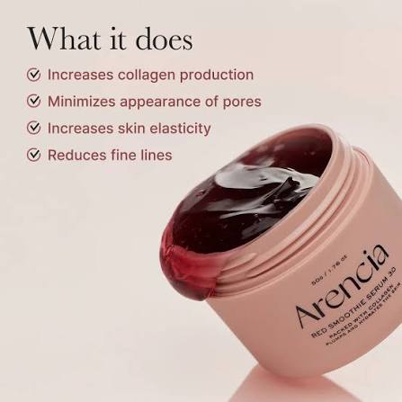 ARENCIA OVERNIGHT RED SMOOTHIE FACE MASK SERUM