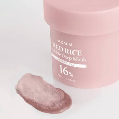 P.CALM RED RICE BUBBLE DEEP MASK 90G