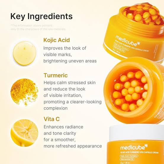 MEDICUBE CAPSULE KOJIC ACID & TURMERIC CREAM
