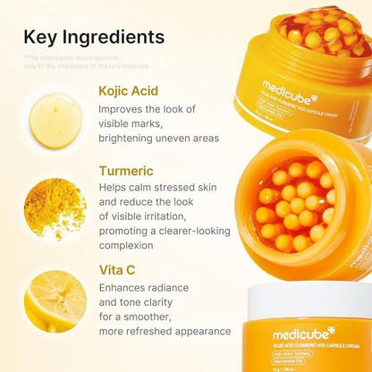 MEDICUBE CAPSULE KOJIC ACID & TURMERIC CREAM