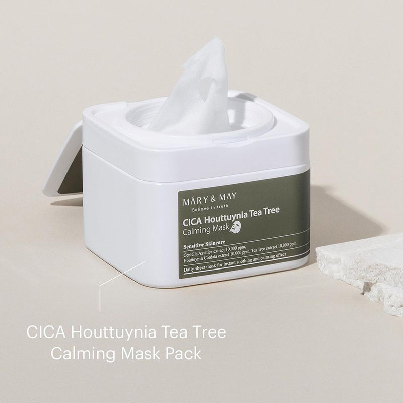 Mary & May CICA Houttuynia Tea Tree Calming 30 sheet Mask