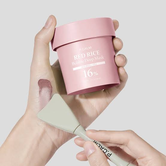 P.CALM RED RICE BUBBLE DEEP MASK 90G