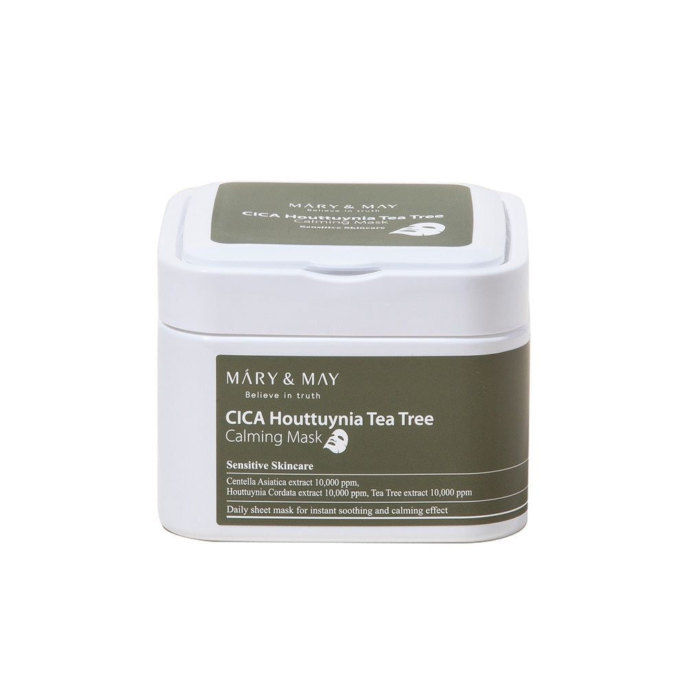 Mary & May CICA Houttuynia Tea Tree Calming 30 sheet Mask