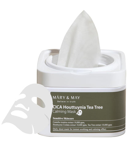 Mary & May CICA Houttuynia Tea Tree Calming 30 sheet Mask