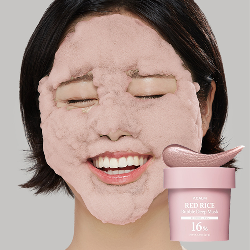 P.CALM RED RICE BUBBLE DEEP MASK 90G